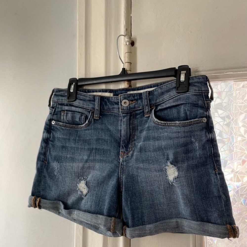 Pilcro and Letterpress Slim Boyfriend Jean Shorts